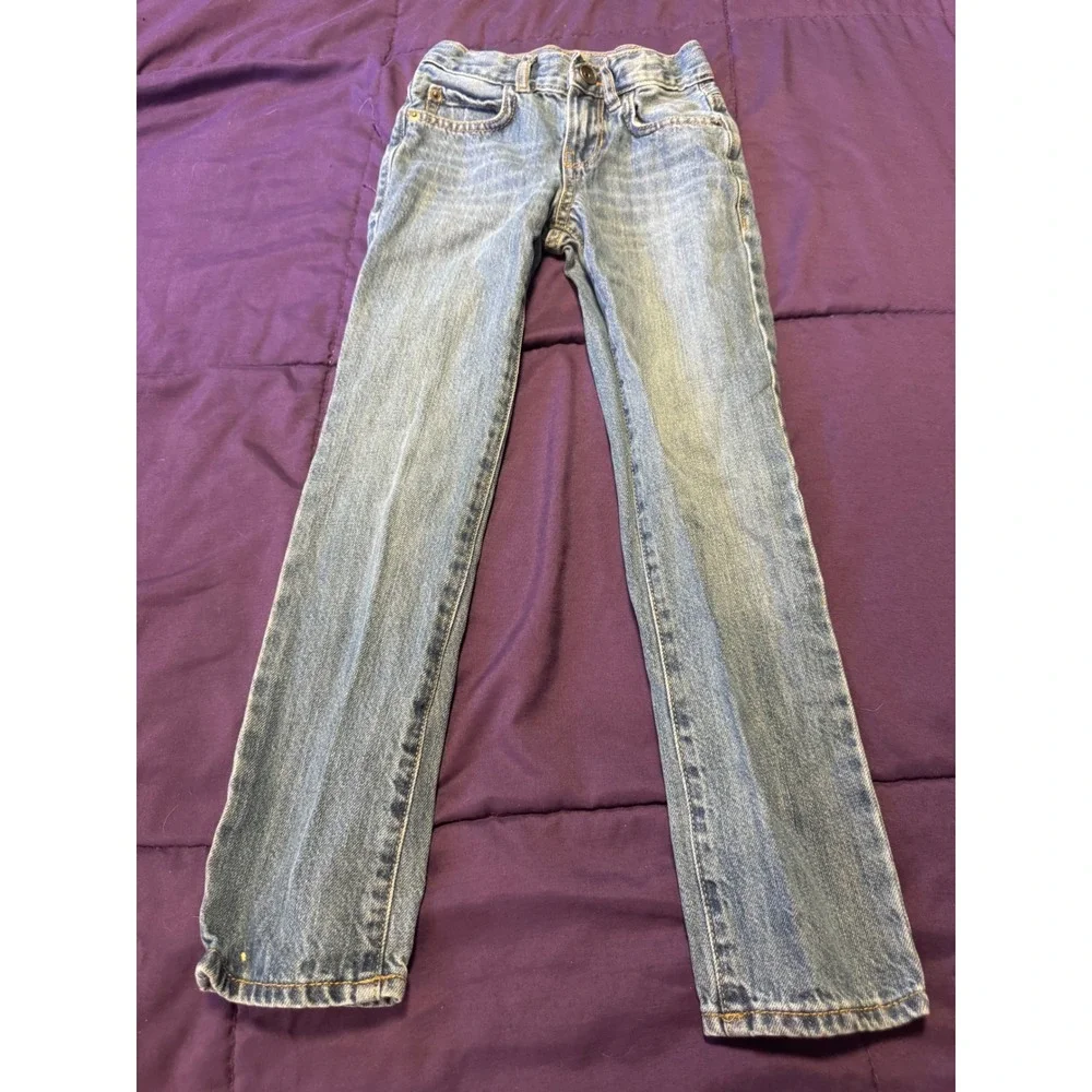 The Childrens Place Boys Straight Slim Jeans 2 Pack Size 6 Light Dark Wash Denim